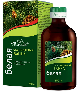 Скипидарная эмульсия для ванн белая Мирролла Натуре, 250 мл