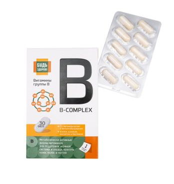 Витамины группы В Будь Здоров! капсулы массой 770мг 30шт БАД