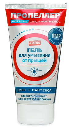 Пропеллер гель для умывания от прыщей цинк+пантенол 150 мл