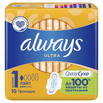 Купить always (олвэйс) прокладки ultra лайт 10шт в Семенове