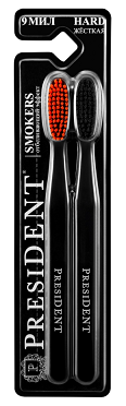 ПрезиДЕНТ (PresiDENT) Зубная щетка Smokers , 2 шт жесткая