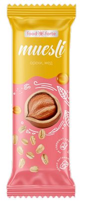 FoodForte (ФудФорте) Батончик мюсли Орехи и мед, 50г БАД