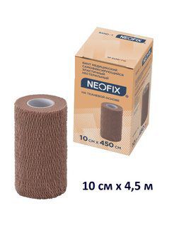 Купить бинт neofix band-t (неофикс) медицинский эластичный самофиксирующийся нестерильный 10см х4,5м на тканевой основе в Семенове