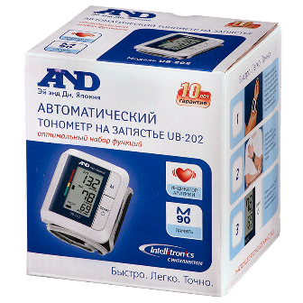 Тонометр автоматический, запястный A&D (Эй энд Ди) UB-202