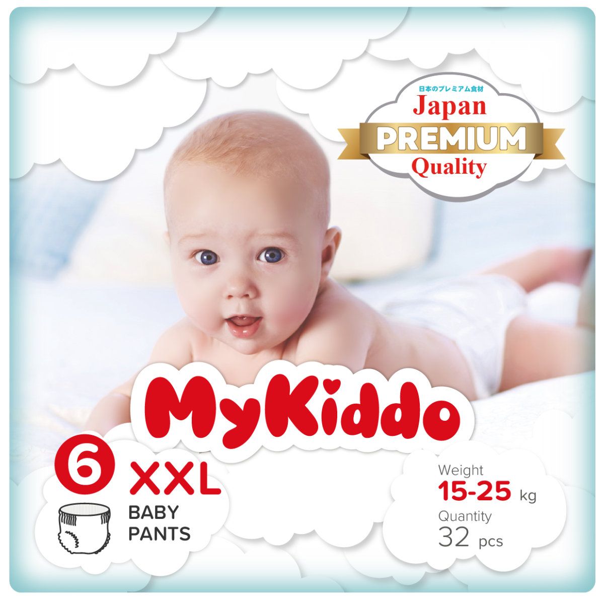 MyKiddo Premium (Майкиддо) подгузники-трусики для детей 15-22кг, 32 шт  размер ХХL купить в интернет-аптеке в Семенове от 1 201 руб.