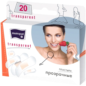 Matopat Transparent (Матопат) пластырь, 20 шт