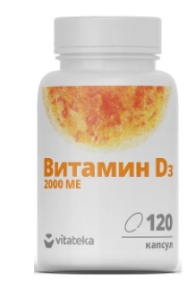 Купить витамин д3 2000ме витатека, капсулы 450мг, №120 бад в Семенове