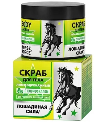 Купить лошадиная сила (horse force) скраб для тела лимфодренажный для роскошной и сияющей кожи 300 мл в Семенове