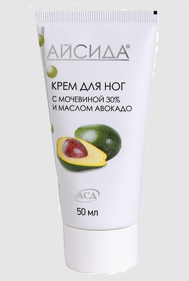 Айсида крем для ног с мочевиной 30% и маслом авокадо, 50мл