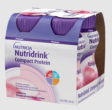 Купить nutridrink (нутридринк) компакт протеин со вкусом клубники 125мл, 4 шт в Семенове