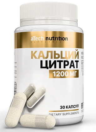 Atech nutrition (Атех Нутришн) Кальций цитрат, капсулы 30шт БАД