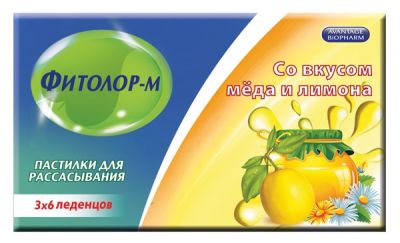 Купить фитолор-м, пастилки для рассасывания с медово-лимонным вкусом,18 шт бад в Семенове