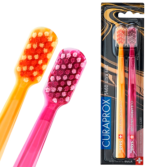 Curaprox (Курапрокс) набор зубных щеток ultrasoft duo marble 2023 2шт