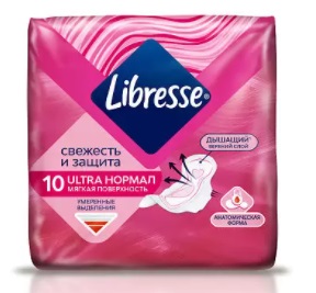 Libresse (Либресс) прокладки Ultra нормал с мягкой поверхностью 10 шт