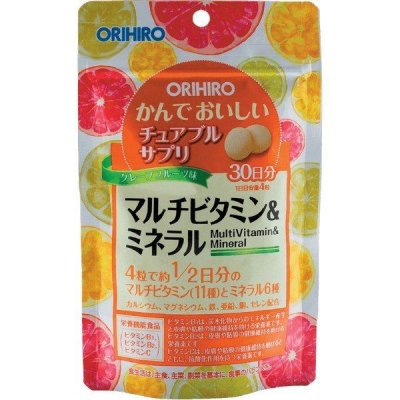 Купить orihiro (орихино), мультивитамины и минералы со вкусом тропических фруктов, таблетки массой 500мг, 120 шт бад в Семенове
