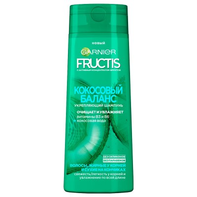 Купить garnier fructis (гарньер фруктис) шампунь для волос укрепляющий кокосовый баланс 400мл в Семенове