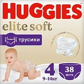 Купить huggies (хаггис) трусики elitesoft 4, 9-14кг 38 шт в Семенове