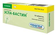 Купить эспа-бастин, таблетки, покрытые пленочной оболочкой 20мг, 10 шт от аллергии в Семенове