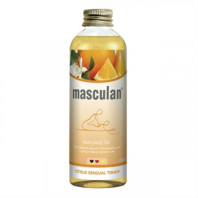 Купить masculan (маскулан) масло массажное тонизирующее цитрус, 200мл в Семенове