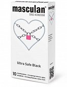 Купить masculan (маскулан) презервативы утолщенные черного цвета black ultra safe 10шт в Семенове