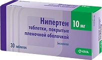 Купить нипертен, таблетки, покрытые пленочной оболочкой 10мг, 30 шт в Семенове