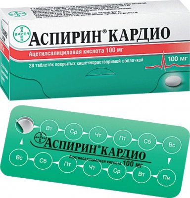 Купить аспирин кардио, таблетки кишечнорастворимые, покрытые оболочкой 100мг, 28 шт в Семенове