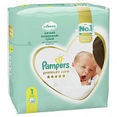 Купить pampers premium care (памперс) подгузники 1 для новорожденных 2-5кг, 20шт в Семенове