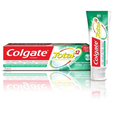 Купить колгейт (colgate) зубная паста total 12 pro-здоровое дыхание, 75 мл (колгейт палмолив, мексика) в Семенове
