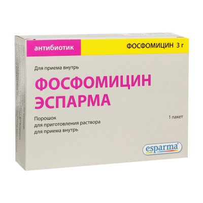 Купить фосфомицин-эспарма, порошок для приготовления раствора для приёма внутрь 3г, пакетик 8г в Семенове