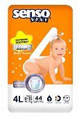 Купить senso baby simple (сенсо бейби) подгузники-трусики для детей, размер 4l (9-14кг), 44 шт в Семенове