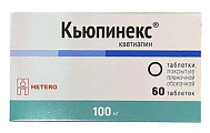 Купить кьюпинекс, таблетки, покрытые пленочной оболочкой 100мг, 60 шт в Семенове