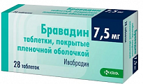 Купить бравадин, таблетки, покрытые пленочной оболочкой 7,5мг, 28 шт в Семенове