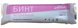 Бинт медицинский из нетканого материала с неосыпающимися краями нестерильный, 7 мх14 см