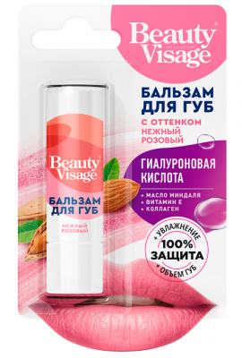 Купить бьюти визаж (beautyvisage) бальзам для губ с нежным розовым оттенком 3,6 г в Семенове