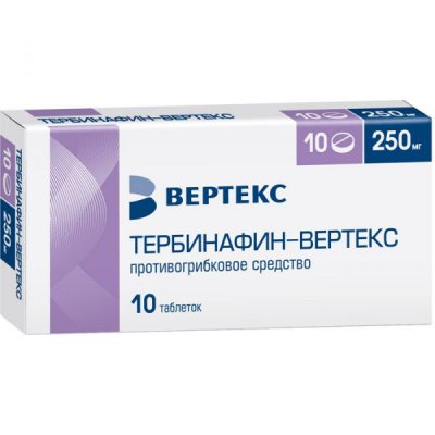 Купить тербинафин-вертекс, таблетки 250мг, 10 шт в Семенове
