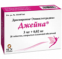 Купить джейна, таблетки, покрытые пленочной оболочкой 3мг+0,02мг, 28 шт в Семенове