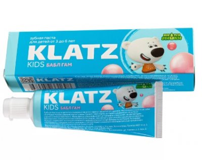 Купить klatz (клатц) зубная паста мимимишки для детей 3-6лет бабл гам, 40мл в Семенове