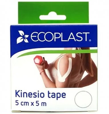 Купить ecoplast лента фиксирующая кензио тейп 5см х 5м белый в Семенове