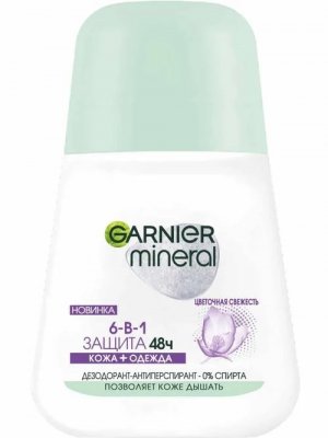 Купить garnier mineral (гарньер) дезодорант защита 6 весенняя свежесть ролик 50мл в Семенове