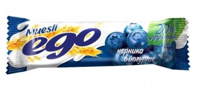 Купить мюсли ego (эго) батончик черника с витаминами в йогуртовой глазури, 25г бад в Семенове