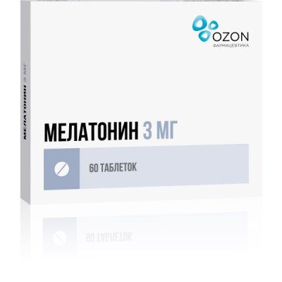 Купить мелатонин, таблетки, покрытые пленочной оболочкой 3мг, 60 шт в Семенове