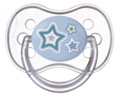 Купить canpol (канпол) пустышка круглая силиконовая 6-18 месяцев newborn baby голубая 1 шт в Семенове