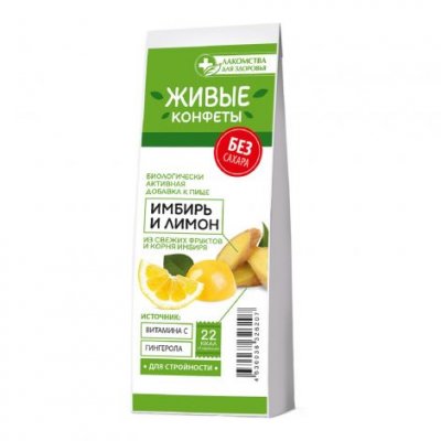 Купить лакомства для здоровья мармелад со вкусом имбиря и лимона, 105г бад в Семенове