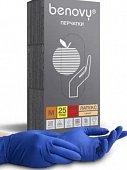 Купить перчатки benovy смотровые латексные нестерильные неопудрен повышенной прочности размер m 25 пар в Семенове