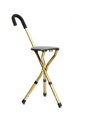Купить трость amcs37 металлическая комбинированная с трехопорным стулом с регулируемой высотой в Семенове
