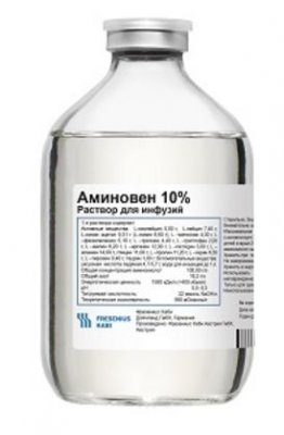 Купить аминовен, раствор для инфузий 10%, флакон 500мл, 10 шт в Семенове