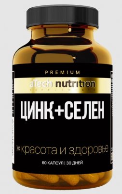 Купить atech nutrition premium (атех нутришн премиум) цинк+селен, капсулы 500мг 60 шт. бад в Семенове