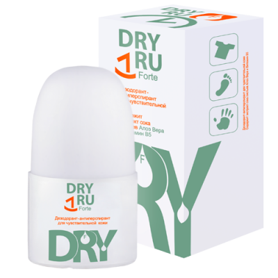 Купить драй ру (dry ru) форте дезодорант антиперспирант для чувствительной кожи, 50мл в Семенове