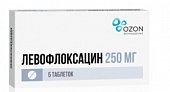 Купить левофлоксацин, таблетки, покрытые пленочной оболочкой 250мг, 5 шт в Семенове