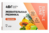 Купить abc healthy food (abc хэлси фуд) жевательная резинка без сахара, тропик таблетки 12шт  в Семенове